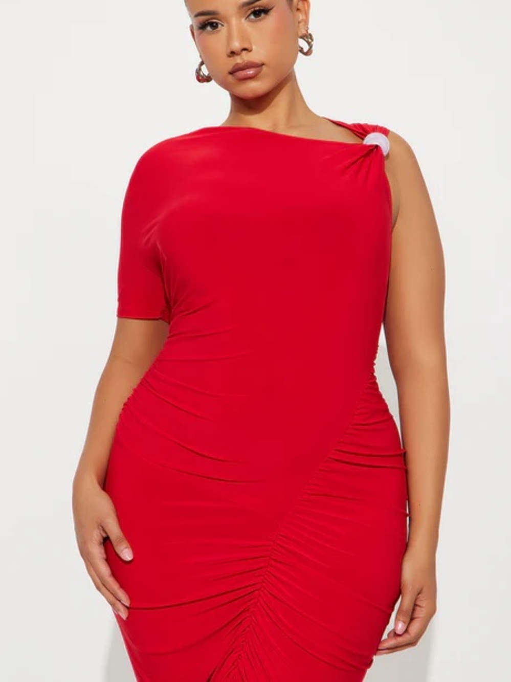 Fancy Girl Ruched Midi Dress NEW 🏷️ - Picture 4 of 6